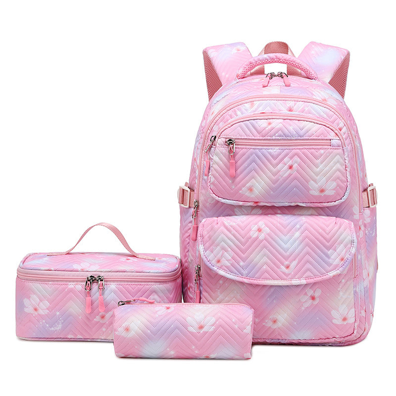New Printed Schoolbag Three-piece Fashion Backpack PureLittleBloom.Co