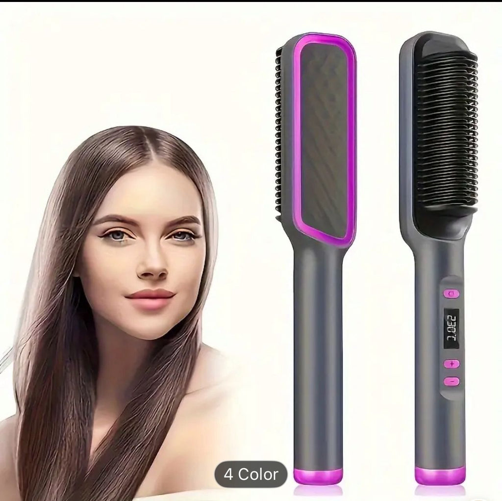 Professional Ionic straightening brush with fast heating ceramic comb PureLittleBloom.Co