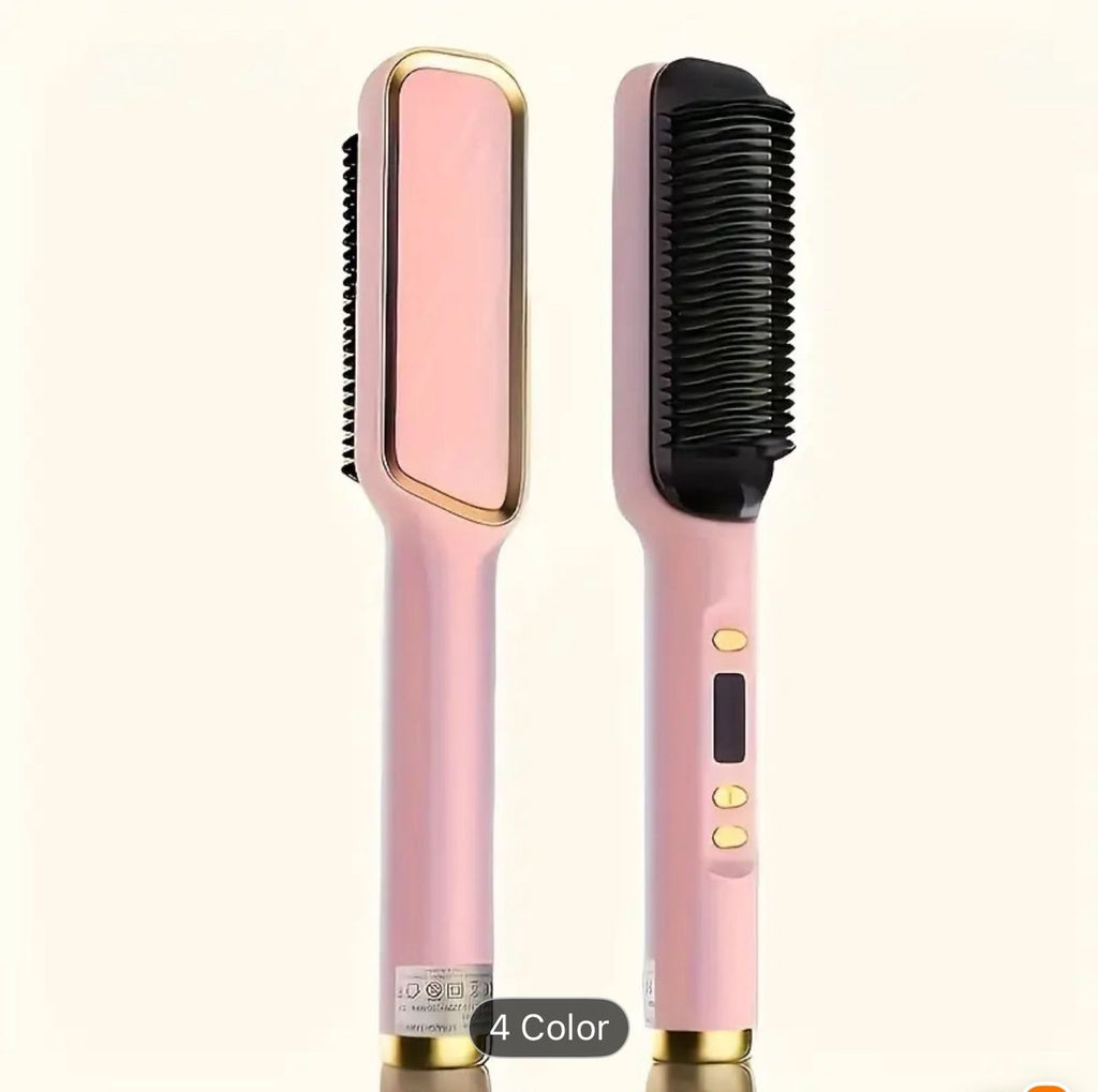 Professional Ionic straightening brush with fast heating ceramic comb PureLittleBloom.Co