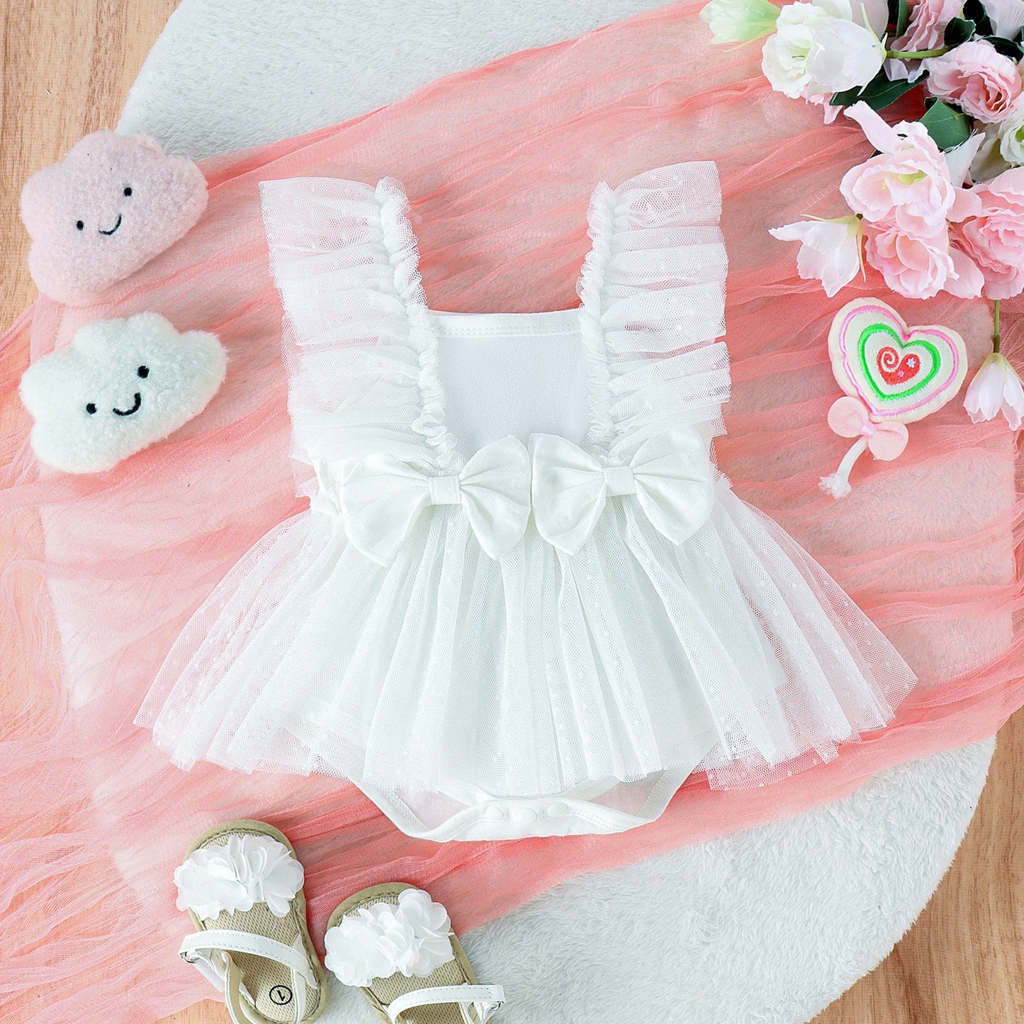 Jumpsuit Baby Net Skirt Princess Poris Dress Baby Skirt Baby Body Pants Jumpsuit PureLittleBloom.Co