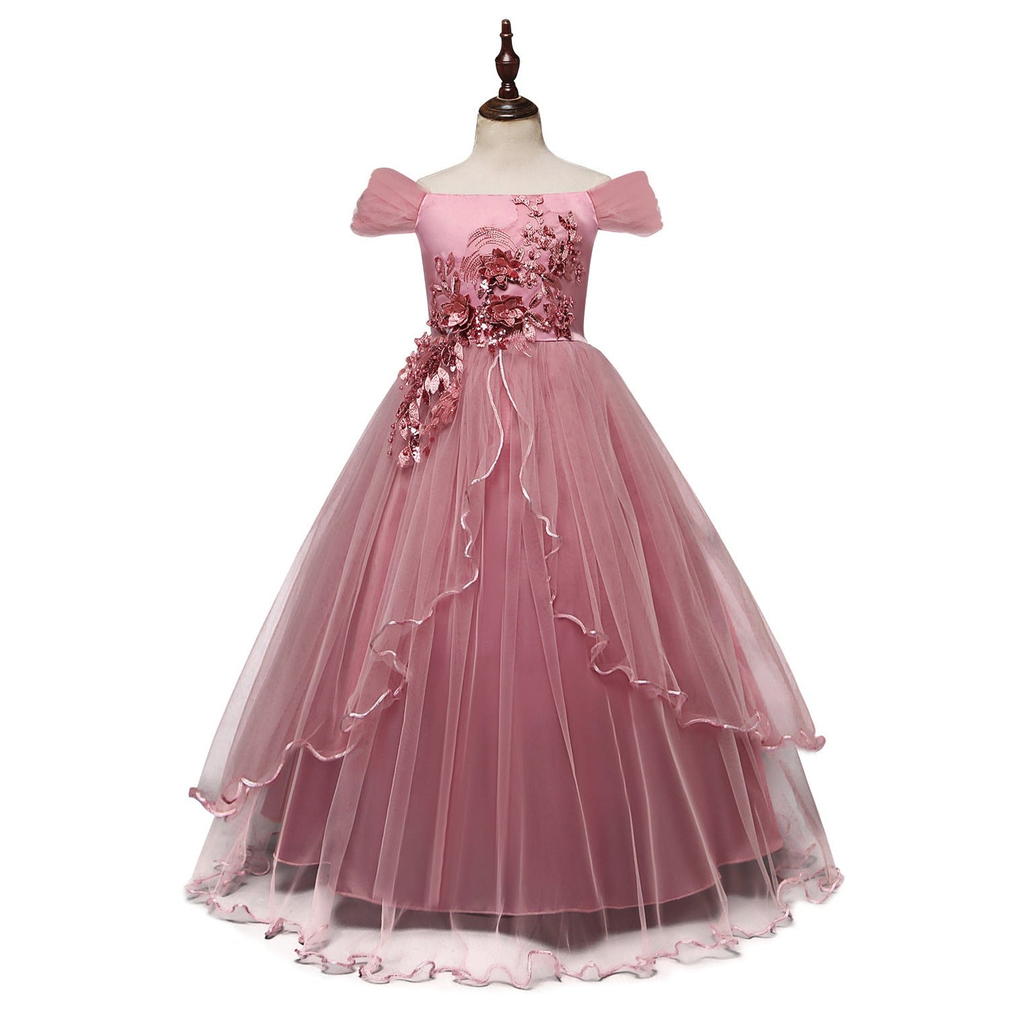 One-shoulder Princess Flower Dress Costume PureLittleBloom.Co