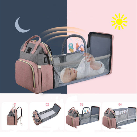 New Mummy Baby Crib Backpack Large Capacity Out Milk Insulated Bag Women PureLittleBloom.Co