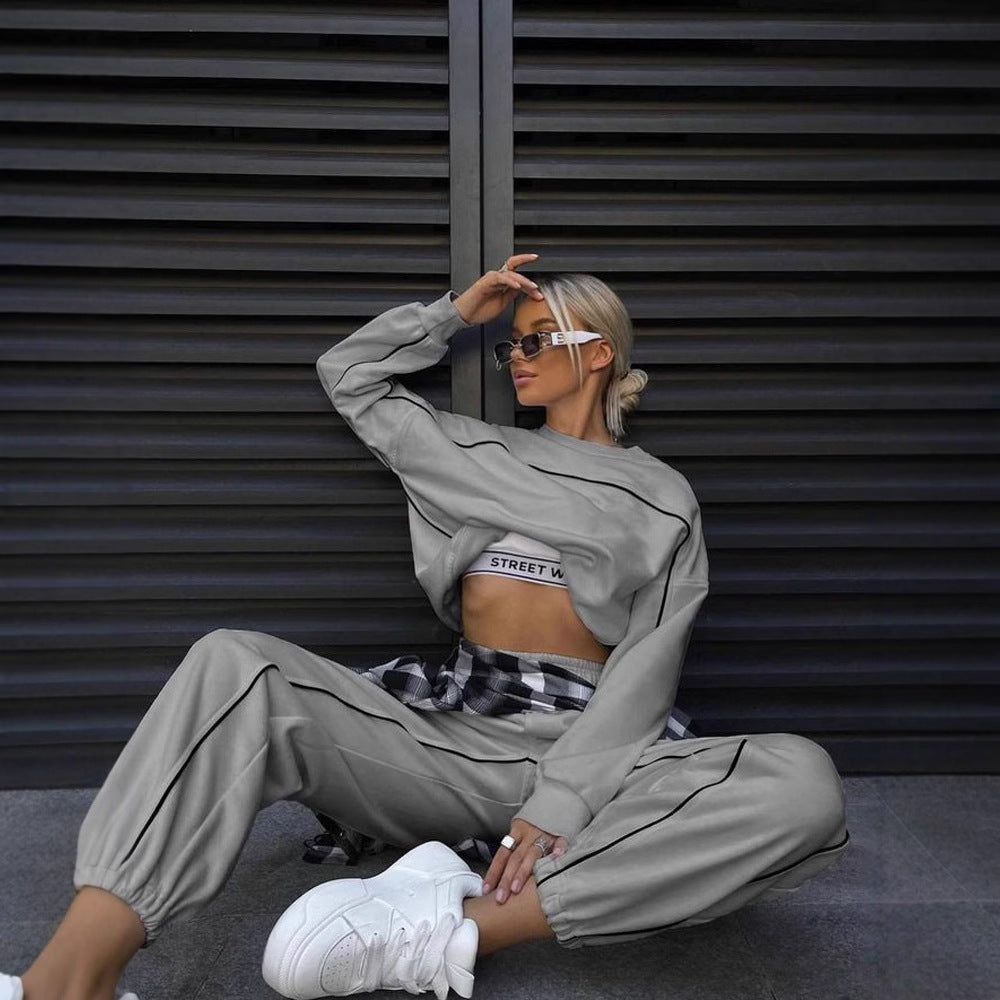 Sports Suit Casual Two-piece Suit Women PureLittleBloom.Co