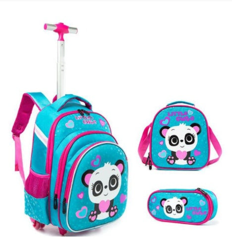 Three-piece Trolley Bag For Primary School Students PureLittleBloom.Co