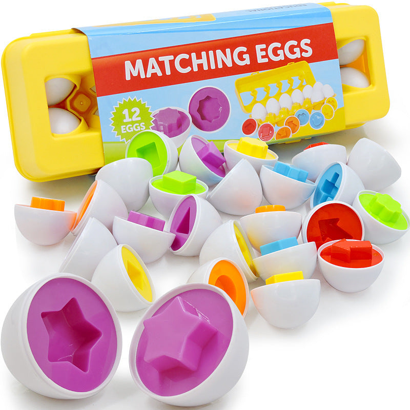 Baby Learning Educational Toy Smart Egg Toy Games Shape Matching Sorters Toys Montessori Eggs Toys For Kids Children PureLittleBloom.Co