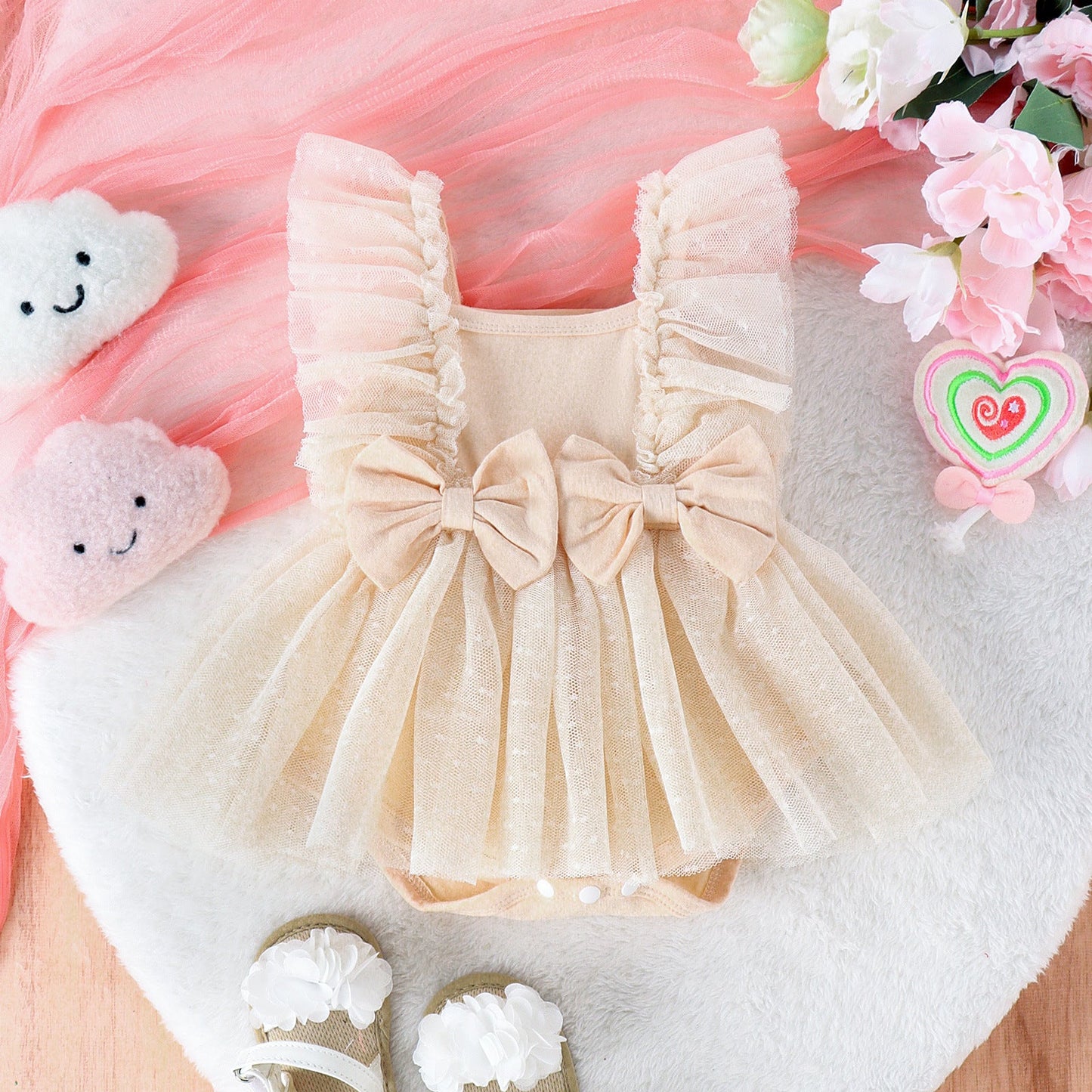Jumpsuit Baby Net Skirt Princess Poris Dress Baby Skirt Baby Body Pants Jumpsuit PureLittleBloom.Co