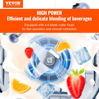 VEVOR Professional Blender With Shield, Commercial Countertop Blenders, 68 Oz  Blender Combo, Stainless Steel 9 Speed & 5 Functions Blender, For Shakes, Smoothies, Peree, And Crush Ice, Black PureLittleBloom.Co