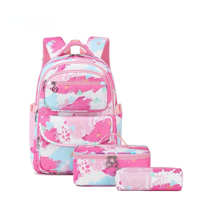 New Printed Schoolbag Three-piece Fashion Backpack PureLittleBloom.Co