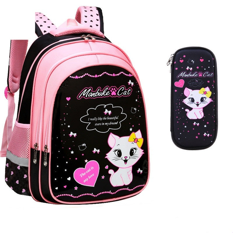 Kids School Cute Cat Print Backpack PureLittleBloom.Co