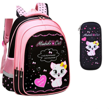 Kids School Cute Cat Print Backpack PureLittleBloom.Co