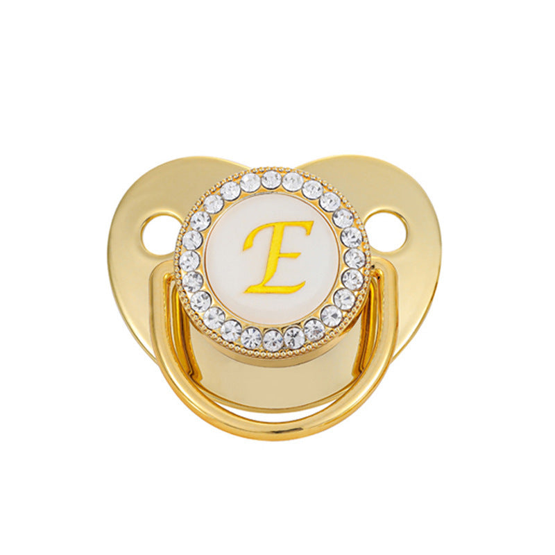 Baby Gold 26 Letter Soothing Pacifier PureLittleBloom.Co