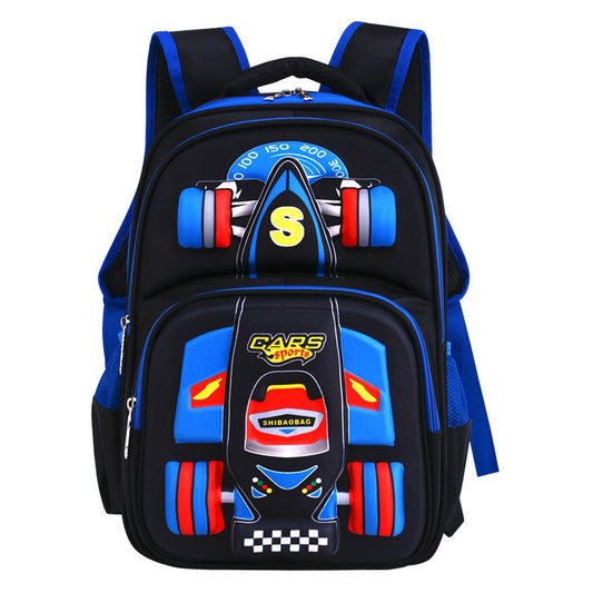 Three Dimensional Car Boys Primary School Trolley School Bag PureLittleBloom.Co