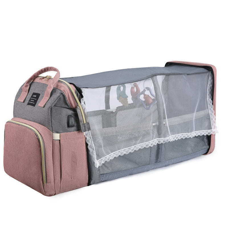 New Mummy Baby Crib Backpack Large Capacity Out Milk Insulated Bag Women PureLittleBloom.Co