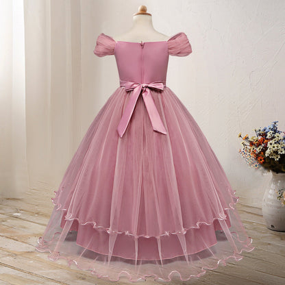 One-shoulder Princess Flower Dress Costume PureLittleBloom.Co