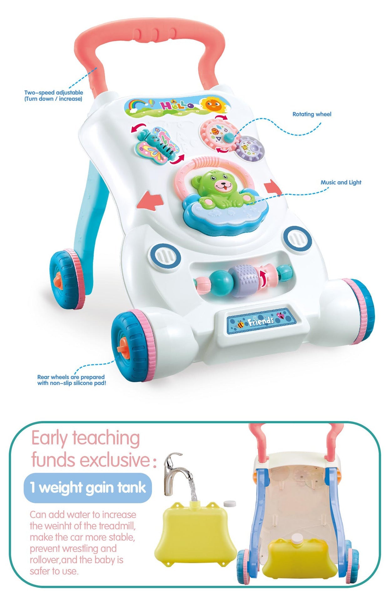 Children's Stroller With Music To Assist Walking PureLittleBloom.Co