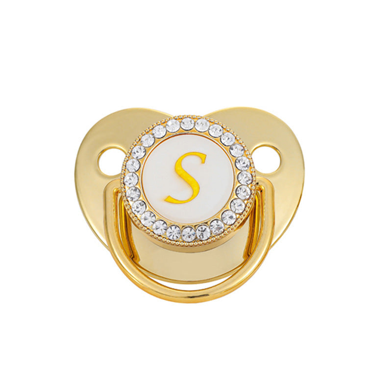 Baby Gold 26 Letter Soothing Pacifier PureLittleBloom.Co