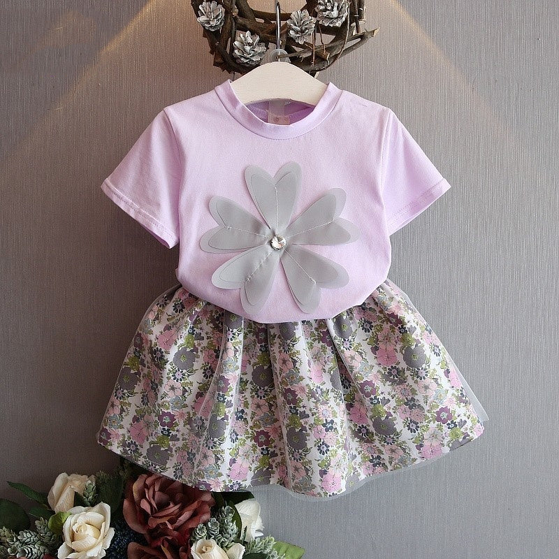 Kids Baby Girls Clothing Sets Summer TShirtsskirt Clothes PureLittleBloom.Co
