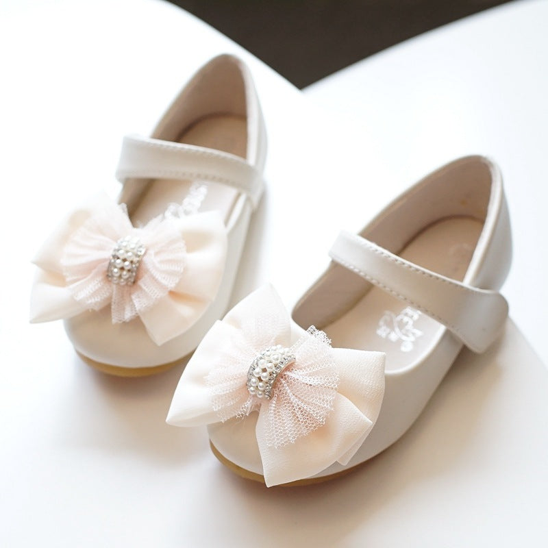 New Princess Casual Flat Rhinestone Dress Flower Girl Shoes PureLittleBloom.Co