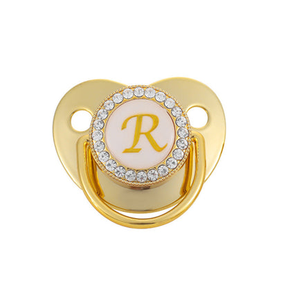 Baby Gold 26 Letter Soothing Pacifier PureLittleBloom.Co