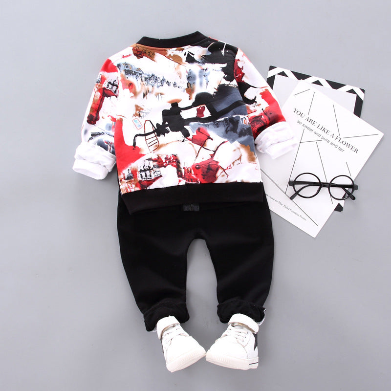 Boys Handsome Autumn And Winter Clothes Three-Piece Kid Clothes PureLittleBloom.Co