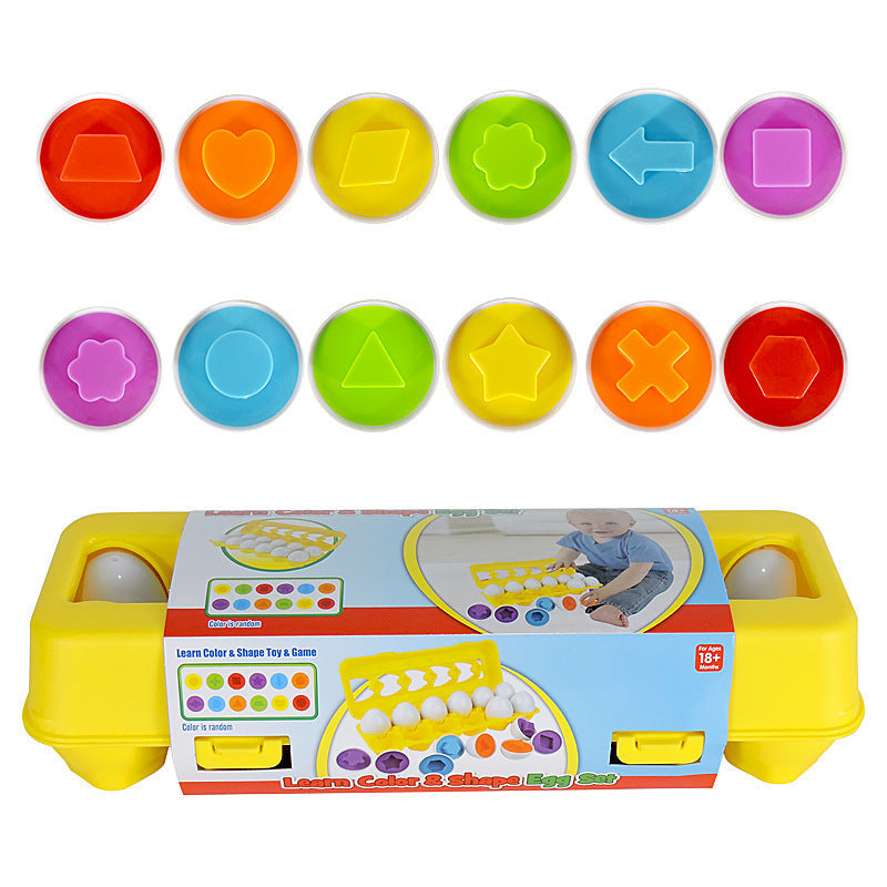 Baby Learning Educational Toy Smart Egg Toy Games Shape Matching Sorters Toys Montessori Eggs Toys For Kids Children PureLittleBloom.Co