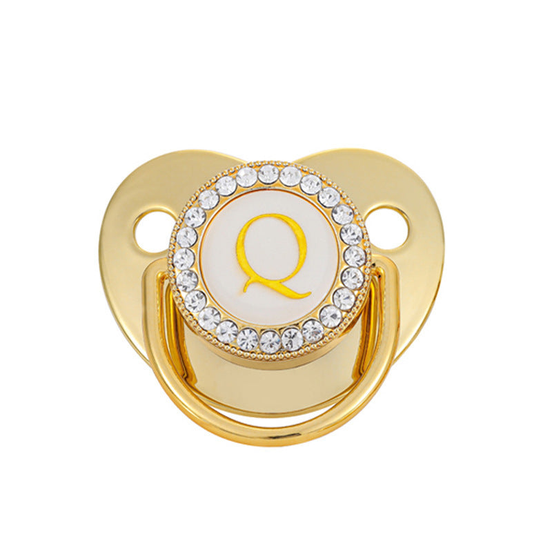Baby Gold 26 Letter Soothing Pacifier PureLittleBloom.Co