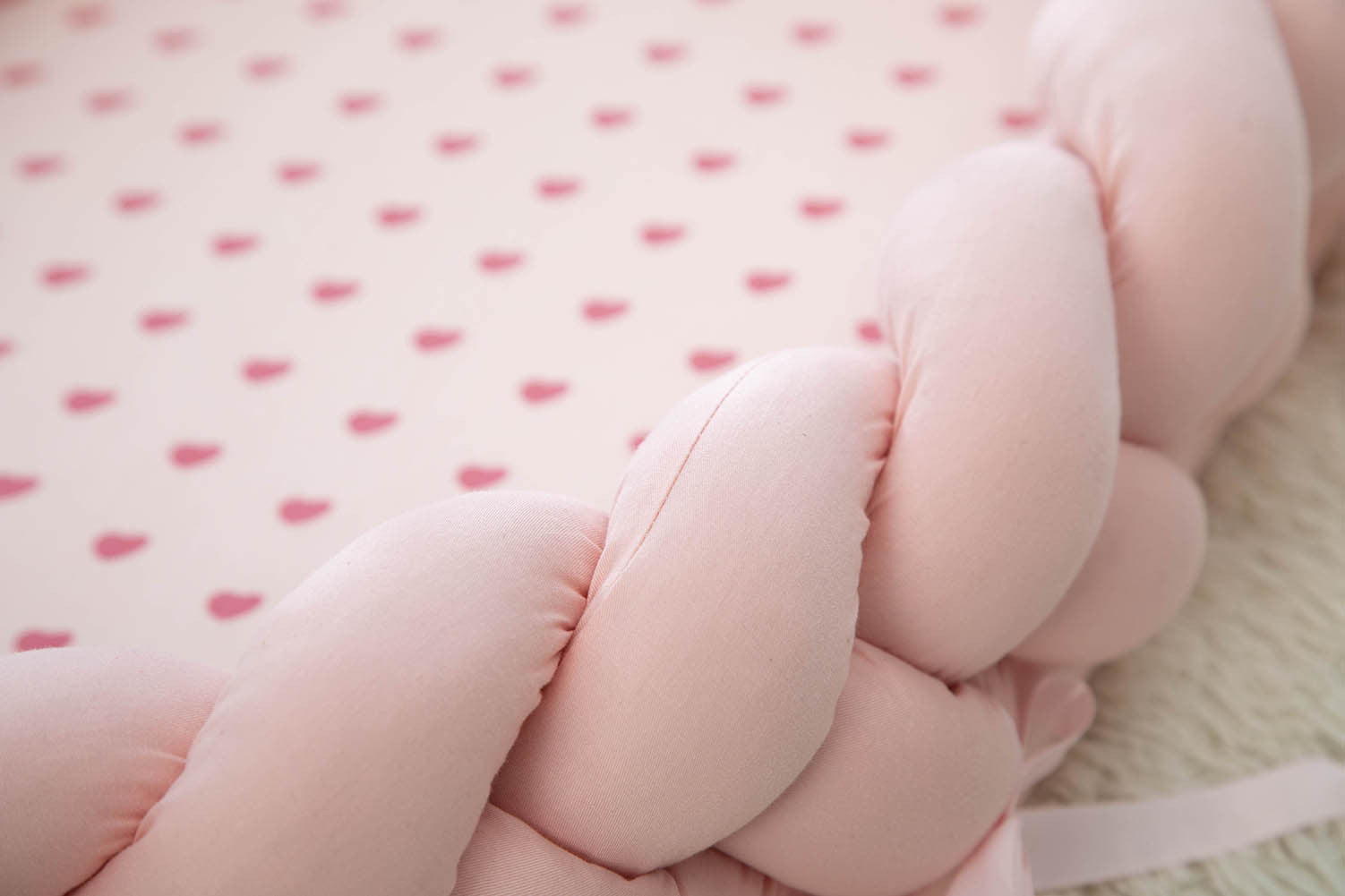 Cotton Woven Folding Portable Crib Is Removable And Washable PureLittleBloom.Co