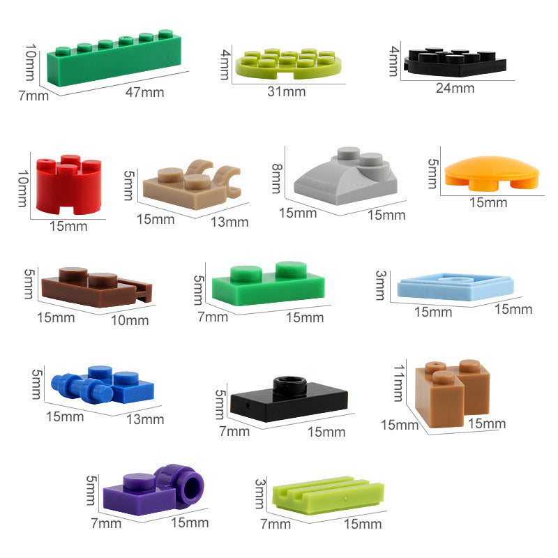 1000 Bulk Granular Building Blocks PureLittleBloom.Co