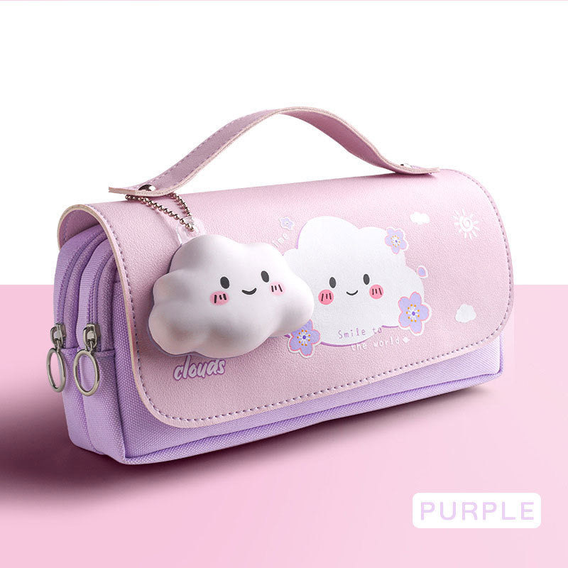 Decompression Pencil Bag Net Red Portable Pencil Bag Primary School Girl PureLittleBloom.Co