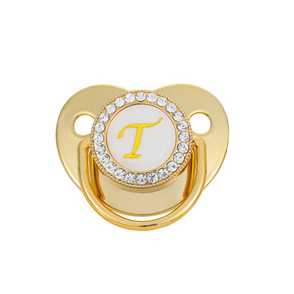 Baby Gold 26 Letter Soothing Pacifier PureLittleBloom.Co