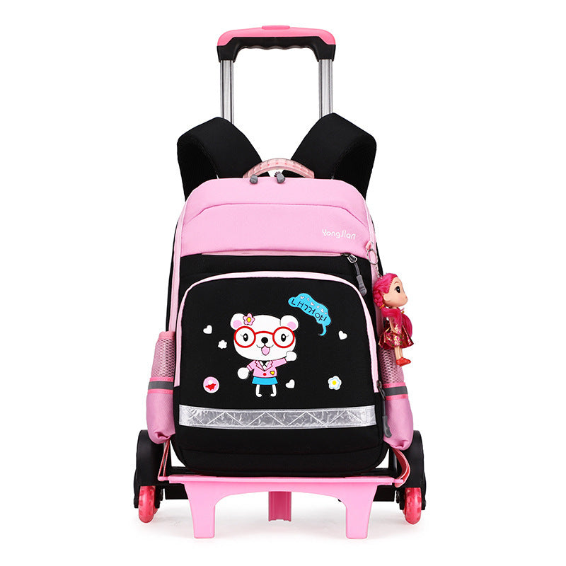 Korean Detachable Trolley  Bag For Elementary School Students PureLittleBloom.Co