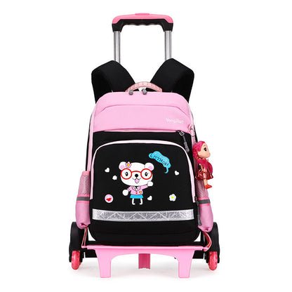 Korean Detachable Trolley  Bag For Elementary School Students PureLittleBloom.Co