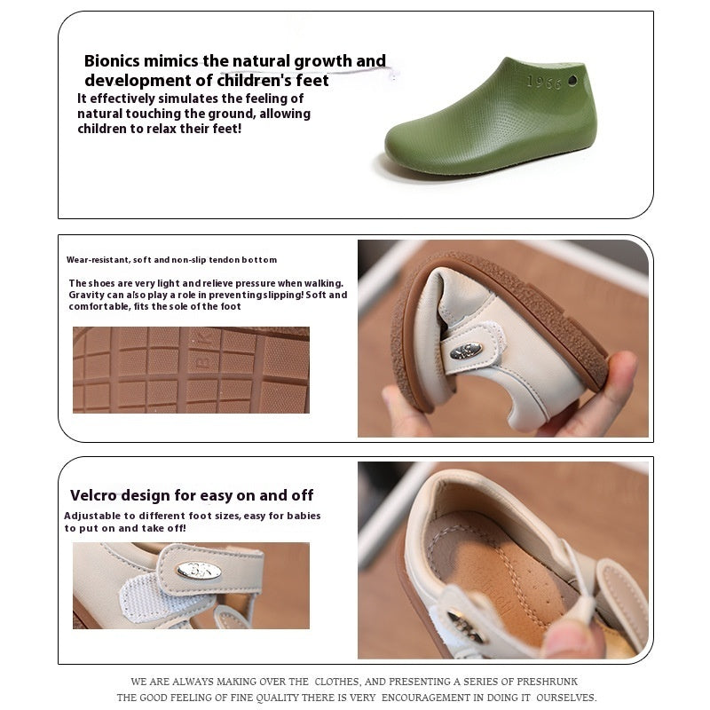 Children's Small Leather Shoes Non-slip Soft Bottom Girl Cute Princess Cartoon Shoes PureLittleBloom.Co