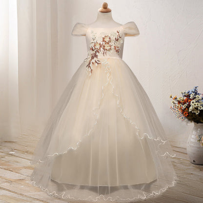 One-shoulder Princess Flower Dress Costume PureLittleBloom.Co