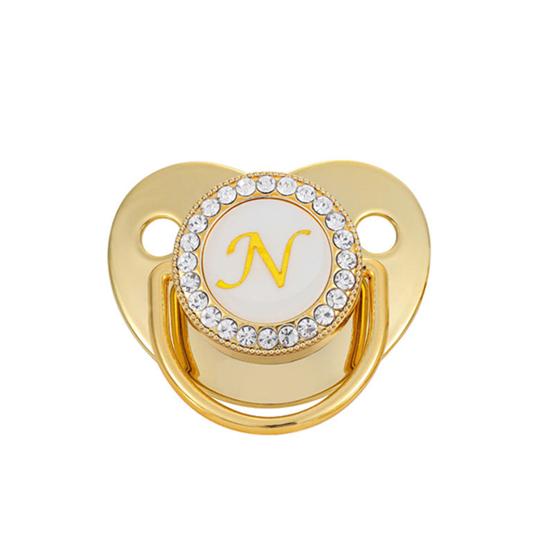 Baby Gold 26 Letter Soothing Pacifier PureLittleBloom.Co