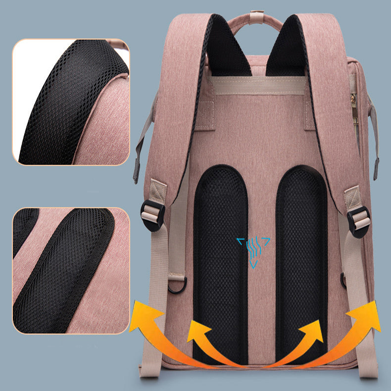 New Mummy Baby Crib Backpack Large Capacity Out Milk Insulated Bag Women PureLittleBloom.Co