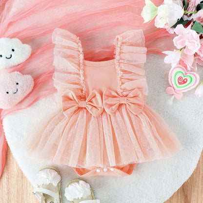 Jumpsuit Baby Net Skirt Princess Poris Dress Baby Skirt Baby Body Pants Jumpsuit PureLittleBloom.Co