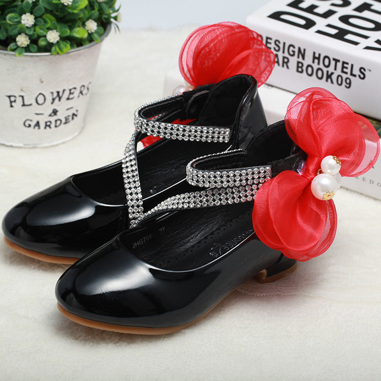 Little High-heeled Big Kids Princess Shoes PureLittleBloom.Co