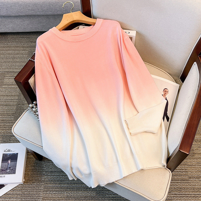 Loose Round Neck Pullover Plus Size Sweaters PureLittleBloom.Co