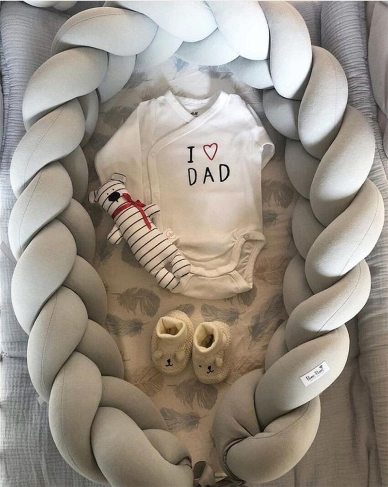 Cotton Woven Folding Portable Crib Is Removable And Washable PureLittleBloom.Co