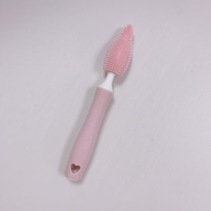 Baby Silicone Baby Bottle Brush Straw Scrubbing Baby Bottle Brush Cleaning PureLittleBloom.Co